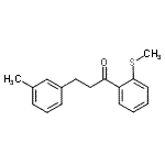 structure of CAS# 898790-55-1, 3-(3-Methylphenyl)-1-[2-(methylsulfanyl)phenyl]-1-propanone;3-(3-methylphenyl)-2'-thiomethylpropiophenone