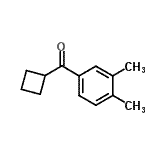 structure of CAS# 898790-76-6, Cyclobutyl(3,4-dimethylphenyl)methanone;cyclobutyl 3,4-dimethylphenyl ketone