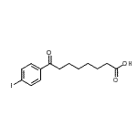 structure of CAS# 898790-98-2, 8-(4-Iodophenyl)-8-oxooctanoic acid;8-(4-iodophenyl)-8-octanoic acid