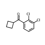 structure of CAS# 898791-12-3, Cyclobutyl(2,3-dichlorophenyl)methanone;cyclobutyl 2,3-dichlorophenyl ketone