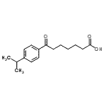 structure of CAS# 898791-39-4, 7-(4-Isopropylphenyl)-7-oxoheptanoic acid;7-(4-Isopropylphenyl)-7-oxoheptanoic acid