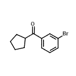 structure of CAS# 898791-44-1, (3-Bromophenyl)(cyclopentyl)methanone;3-Bromophenyl cyclopentyl ketone;MFCD03841305