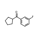 structure of CAS# 898791-46-3, Cyclopentyl(3-fluorophenyl)methanone;cyclopentyl 3-fluorophenyl ketone
