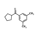 structure of CAS# 898791-56-5, Cyclopentyl(3,5-dimethylphenyl)methanone;cyclopentyl 3,5-dimethylphenyl ketone