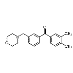 structure of CAS# 898791-74-7, (3,4-Dimethylphenyl)[3-(4-morpholinylmethyl)phenyl]methanone;3,4-dimethyl-3'-morpholinomethyl benzophenone