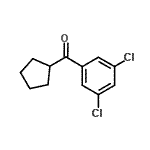 structure of CAS# 898791-90-7, Cyclopentyl(3,5-dichlorophenyl)methanone;Cyclopentyl 3,5-dichlorophenyl ketone