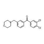 structure of CAS# 898792-24-0, (3,4-Dichlorophenyl)[3-(4-morpholinylmethyl)phenyl]methanone;3,4-dichloro-3'-morpholinomethyl benzophenone