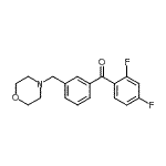 structure of CAS# 898792-28-4, (2,4-Difluorophenyl)[3-(4-morpholinylmethyl)phenyl]methanone;2,4-difluoro-3'-morpholinomethyl benzophenone