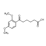 structure of CAS# 898792-37-5, 6-(2,4-Dimethoxyphenyl)-6-oxohexanoic acid;6-(2,4-Dimethoxyphenyl)-6-oxohexanoic acid