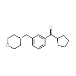 structure of CAS# 898792-40-0, Cyclopentyl[3-(4-morpholinylmethyl)phenyl]methanone;cyclopentyl 3-(morpholinomethyl)phenyl ketone