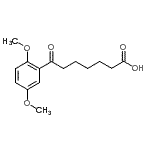 structure of CAS# 898792-41-1, 7-(2,5-Dimethoxyphenyl)-7-oxoheptanoic acid;7-(2,5-Dimethoxyphenyl)-7-oxoheptanoic acid