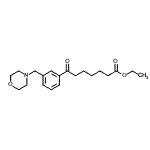 structure of CAS# 898792-50-2, Ethyl 7-[3-(4-morpholinylmethyl)phenyl]-7-oxoheptanoate;ethyl 7-[3-(morpholinomethyl)phenyl]-7-oxoheptanoate