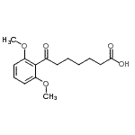 structure of CAS# 898792-51-3, 7-(2,6-Dimethoxyphenyl)-7-oxoheptanoic acid;7-(2,6-Dimethoxyphenyl)-7-oxoheptanoic acid
