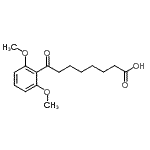 structure of CAS# 898792-53-5, 8-(2,6-Dimethoxyphenyl)-8-oxooctanoic acid;8-(2,6-Dimethoxyphenyl)-8-oxooctanoic acid