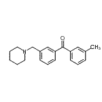 structure of CAS# 898792-58-0, (3-Methylphenyl)[3-(1-piperidinylmethyl)phenyl]methanone;3-methyl-3'-piperidinomethyl benzophenone