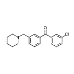 结构式 CAS# 898792-96-6, (3-氯苯基)[3-(1-哌啶基甲基)苯基]甲酮