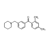 structure of CAS# 898793-11-8, (2,4-Dimethylphenyl)[3-(1-piperidinylmethyl)phenyl]methanone;2,4-dimethyl-3'-piperidinomethyl benzophenone