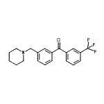 structure of CAS# 898793-36-7, [3-(1-Piperidinylmethyl)phenyl][3-(trifluoromethyl)phenyl]methanone;3'-piperidinomethyl-3-trifluoromethylbenzophenone