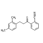 structure of CAS# 898793-65-2, 2-[3-(2,4-Dimethylphenyl)propanoyl]benzonitrile;2'-cyano-3-(2,4-dimethylphenyl)propiophenone