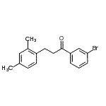 结构式 CAS# 898793-84-5, 1-(3-溴苯基)-3-(2,4-二甲基苯基)-1-丙酮