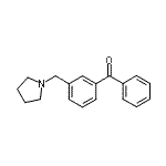 结构式 CAS# 898793-88-9, 苯基[3-(1-吡咯烷基甲基)苯基]甲酮