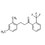结构式 CAS# 898794-30-4, 3-(2,4-二甲基苯基)-1-[2-(三氟甲基)苯基]-1-丙酮
