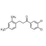 structure of CAS# 898794-50-8, 1-(3,4-Dichlorophenyl)-3-(2,4-dimethylphenyl)-1-propanone;3',4'-dichloro-3-(2,4-dimethylphenyl)propiophenone