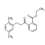 structure of CAS# 898794-92-8, Ethyl 2-[3-(2,5-dimethylphenyl)propanoyl]benzoate;2'-carboethoxy-3-(2,5-dimethylphenyl)propiophenone