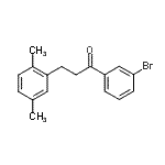 structure of CAS# 898795-02-3, 1-(3-Bromophenyl)-3-(2,5-dimethylphenyl)-1-propanone;3'-bromo-3-(2,5-dimethylphenyl)propiophenone