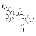CAS#: 89923-46-6， N,N'-{(6-Amino-1,3,5-triazine-2,4-diyl)bis[imino(9,10-dioxo-9,10-dihydroanthracene-4,1-diyl)]}dibenzamide