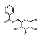CAS#: 90-75-5， [(2R,3S,4S,5R,6R)-3,4,5,6-tetrahydroxytetrahydropyran-2-yl]methyl benzoate
