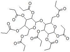 结构式 CAS# 9004-39-1, 纤维素丙酸酯