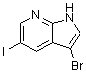 结构式 CAS# 900514-06-9, 3-溴-5-碘-1H-吡咯并[2,3-b]吡啶