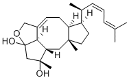 CAS#: 90108-64-8， (1R,2aS,6aS,7R,9aR,10aS,10bS)-7-[(1S,2Z)-1,5-Dimethyl-2,4-hexadienyl]-1,2,4,6,6a,7,8,9,9a,10,10a,10b-dodecahydro-1,9a-dimethyl-2aH-3-Oxacyclopenta[5,6]cycloocta[1,2,3-cd]pentalene-1,2a-diol