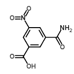 structure of CAS# 90196-48-8, 3-Carbamoyl-5-nitrobenzoic acid;3-AMINOCARBONYL-5-NITROBENZOIC ACID;3-Carboxy-5-nitrobenzamide;5-Nitroisophthalamic acid