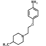 结构式 CAS# 902454-26-6, 4-[2-(4-甲基-1-哌啶基)乙氧基]苯胺