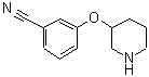 structure of CAS# 902836-93-5, 3-(3-Piperidinyloxy)benzonitrile;3-(3-PIPERIDINYLOXY)BENZONITRILE;3-(3-piperidyloxy)benzenecarbonitrile;3-(Piperidin-3-Yl-Oxy)Benzonitrile