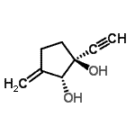 CAS 登录号：90314-54-8， (1S,2R)-1-乙炔基-3-亚甲基-1,2-环戊烷二醇