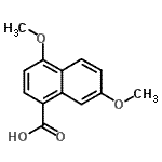 结构式 CAS# 90381-45-6, 4,7-二甲氧基-1-萘甲酸