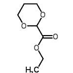 structure of CAS# 90392-05-5, Ethyl 1,3-dioxane-2-carboxylate;1,3-Dioxane-2-carboxylic acid ethyl ester;ethyl 1,3-dioxane-2-carboxylate