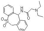 CAS 登录号：90405-00-8， 2-(二乙基氨基)-N-(6,11-二氢二苯并[b,e]硫杂卓-11-基)-乙酰胺 S,S-二氧化物