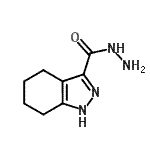 structure of CAS# 90434-92-7, 4,5,6,7-Tetrahydro-1H-indazole-3-carbohydrazide;1H-4,5,6,7-tetrahydroindazole-3-carbohydrazide;4,5,6,7-Tetrahydro-1H-indazole-3-carboxylic acid hydrazide;4,5,6,7-Tetrahydro-1H-indazole-3-carboxylic acid, hydrazide