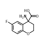 结构式 CAS# 90477-46-6, 4-氨基-6-氟-4-色满羧酸