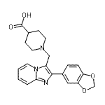 CAS#: 904814-29-5， 1-{[2-(1,3-Benzodioxol-5-yl)imidazo[1,2-a]pyridin-3-yl]methyl}-4-piperidinecarboxylic acid