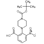 CAS#: 904814-87-5， 2-(4-{[(2-Methyl-2-propanyl)oxy]carbonyl}-1-piperazinyl)-3-nitrobenzoic acid