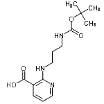 CAS#: 904816-06-4， 2-{[3-({[(2-Methyl-2-propanyl)oxy]carbonyl}amino)propyl]amino}nicotinic acid