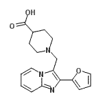 CAS#: 904817-29-4， 1-{[2-(2-Furyl)imidazo[1,2-a]pyridin-3-yl]methyl}-4-piperidinecarboxylic acid