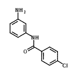 结构式 CAS# 905811-04-3, N-(3-氨基苯基)-4-氯苯甲酰胺