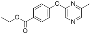 structure of CAS# 906353-03-5, 4-[(6-Methyl-2-Pyrazinyl)Oxy]-Benzoic Acid Ethyl Ester;Ethyl 4-[(6-Methylpyrazin-2-Yl)Oxy]Benzoate 97%;Ethyl 4-[(6-Methylpyrazin-2-Yl)Oxy]Benzoate