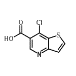 structure of CAS# 90690-94-1, 7-Chlorothieno[3,2-b]pyridine-6-carboxylic acid;7-Chlorothieno[3,2-b]pyridine-6-carboxylic acid